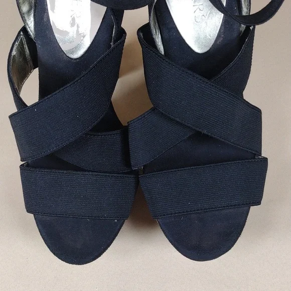 Bakers McKinley Boho Retro Platform Strappy Casual Stylish Black Wedge Sandals - Picture 8 of 14